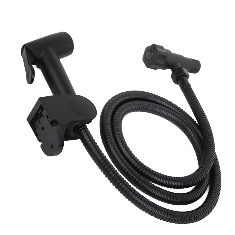 G1/2 Black Stainless Steel Handheld Toilet Bidet Sprayer Set Attachment
