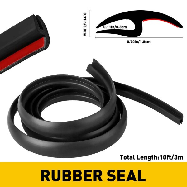 beaboveclouds 10ft Windshield Molding Rubber Seal Trim Universal for Windscreen