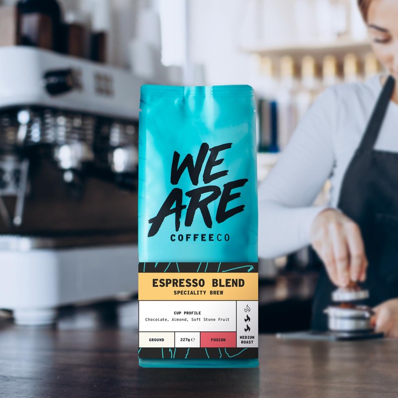 Coffee Ground for Cafetiere, 227g Bag Espresso Ground Coffee, 100%