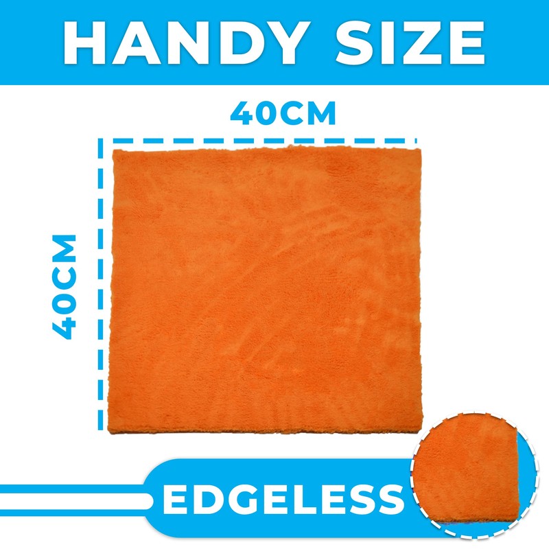 Towelogy® Professional Microfibre Cloths for Multipurpose Cleaning Edgeless for Dusting