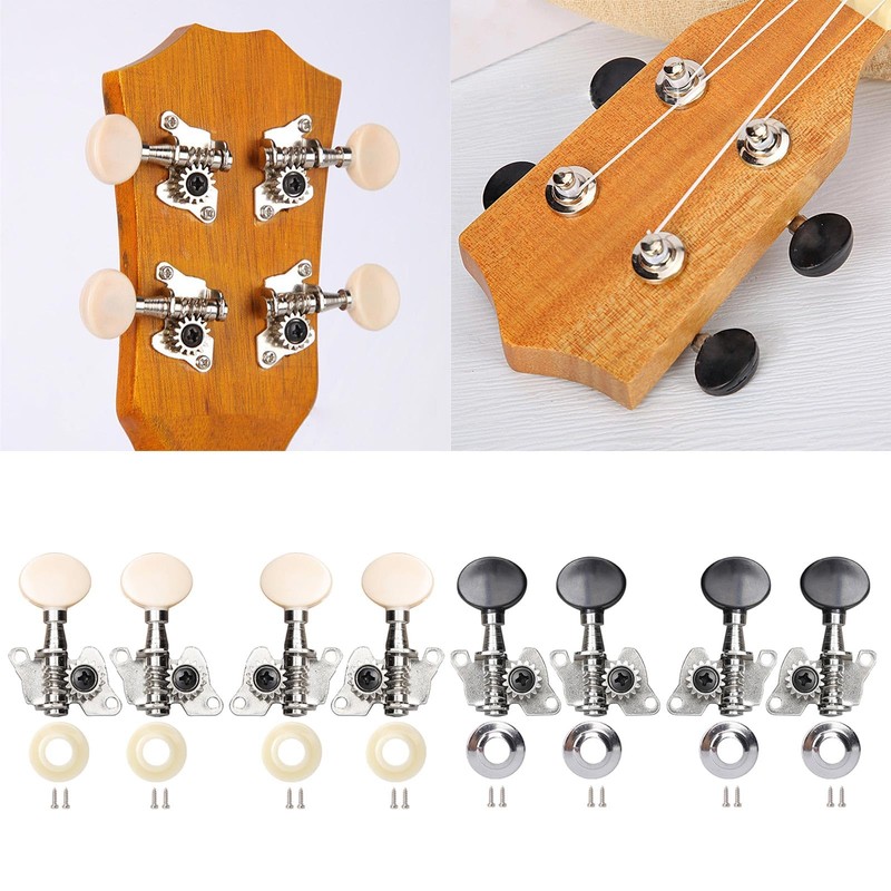 BYUTFA Classical Style Ukulele Tuning Pegs 2L + 2R Tuner