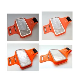DFV mobile - Professional Cover Chinlon Lycra Armband Sports Running Fitness Cycling for Alcatel Lumos (2021) - Orange