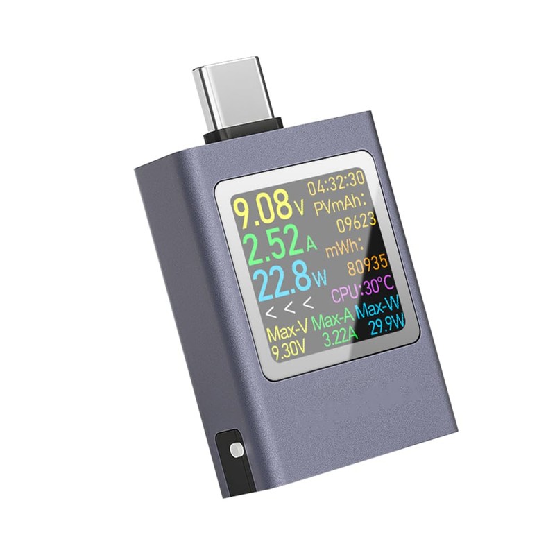 DiyStudio USB Checker, Current Voltage Checker, Dual USB Tester, 4-Way