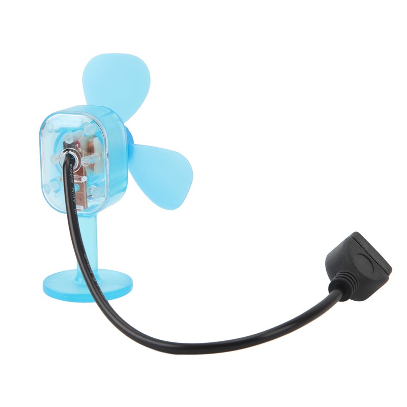 Helmet Dragonfly Fan with Light Suction Cup Propeller Fan Small