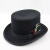 HXC Top Hat Men's Small Black De Luxe 100% Wool