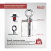DOJA Industrial Extension Anchor Eye Bolt M8-10 Pack 10 Wall