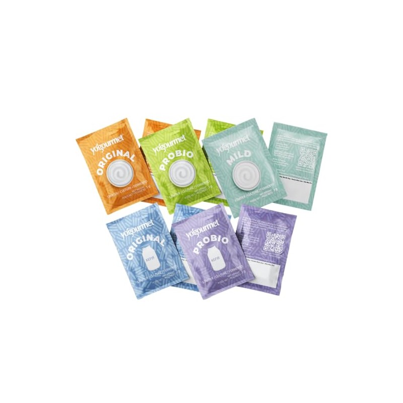 Yogourmet Variety Pack (10 Sachets) Yogurt Starter & Kefir Starter