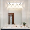 PRESDE Bathroom Vanity Light Fixtures, Modern Crystal Chrome 4 Light
