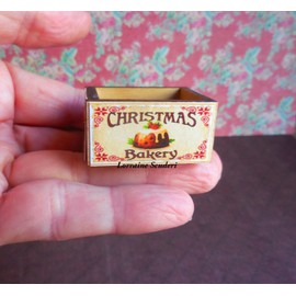 Lorraine Scuderi CHRISTMAS BAKERY CRATE ~ CHRISTMAS ~  DOLLHOUSE MINIATURE