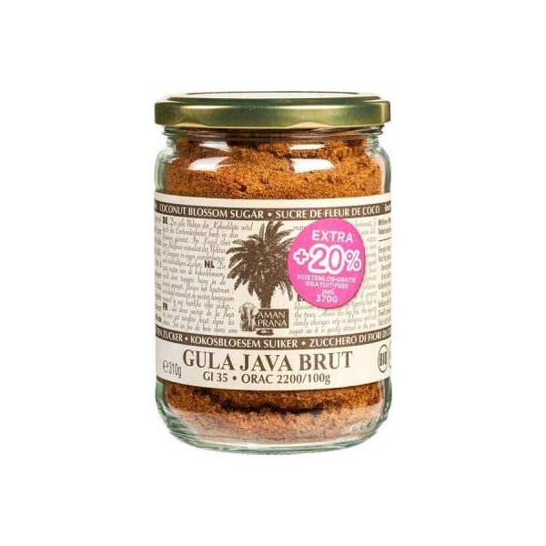 Amanprana Gula Java Coconut Blossom Sugar Brut Coarse - Organic - 370 g