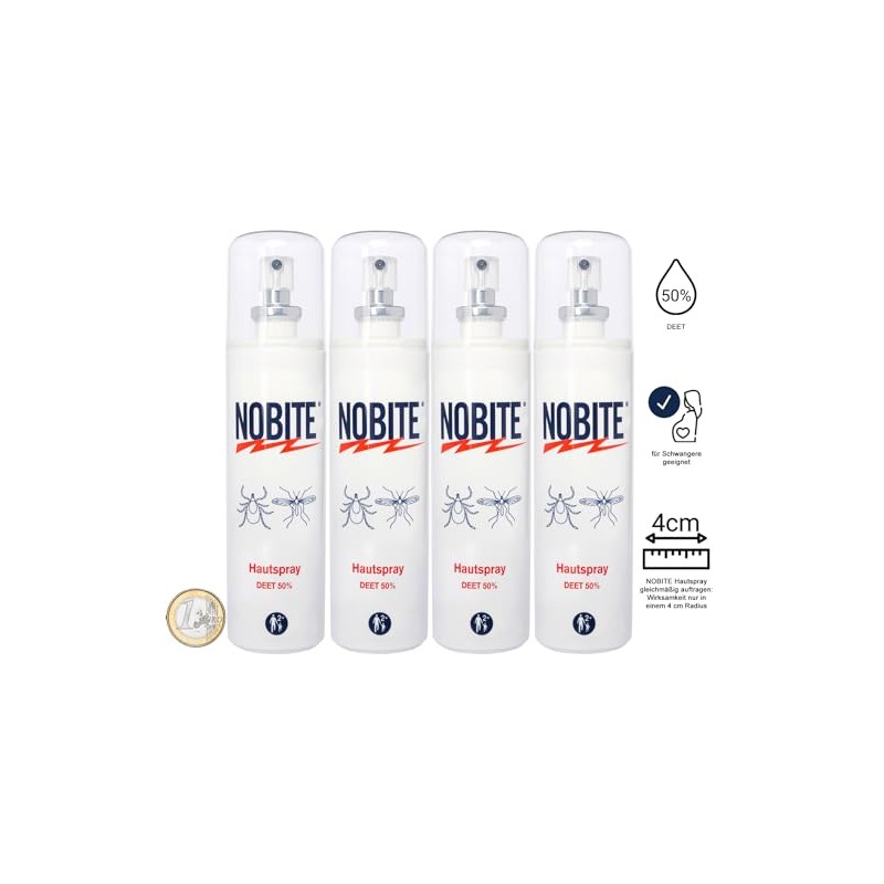 NOBITE Hautspray 100 ML (4 St√ºck), Value-Pack