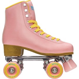 Impala Rollerskates Girl's Impala Quad Skate (Big Kid/Adult) Pink/Yellow 10 (US Men's 8, Women's 10) M