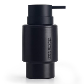 Fun Elements Black Soap Dispenser, 12oz Luxury Bathroom Soap Dispenser, Creamic Liquid Hand Soap Dispenser for Bathroom, Modern Minimalist Style