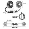 USB Car Fan for Backseat: Dual Rear Seat Fans for