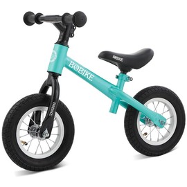 BOBIKE Toddler Balance Bike with Inflatable Rubber Tires, No-Pedal Training Bike for Boys & Girls 18 Months–4 Years, Adjustable Seat & Handlebar, Gift - Color: Blue