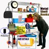 Crhexpva 20 Pack Wire Shelf Hooks, Hanging for Metal or