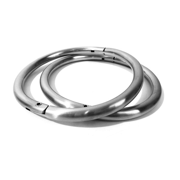 8.0" Redesigned - 8mm Satin Locking Anklet, Locking Bracelet, Elliptical