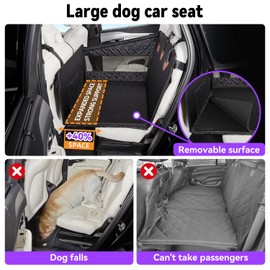 TKYZ Dog Car Seats for Large Medium Dogs Car Seat Cover,Puppy Pet Carseats(Black, Large Dog)