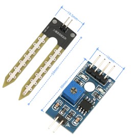 MTDELE 10Pcs Soil Moisture Sensor LM393 3.3-5V Soil Moisture Hygrometer Detection Sensor Kit Compatible with for Arduino Automatic Watering System Robot Smart Car