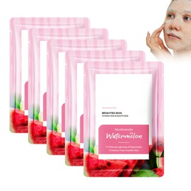 Hppsctink 5PCS Wassermelonen-Maske, Wassermelone-Niacinamid-Maske, Hydratisierend & feuchtigkeitsspendend, Pflegend & aufhellend, Porentiefe Reinigung