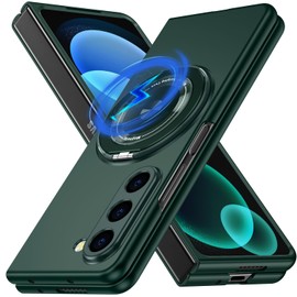 JUMGPYICM Galaxy Z Fold 5 用 ケース リング付き 耐衝撃 PC マグネット搭載 スタンド機能 スマホケース