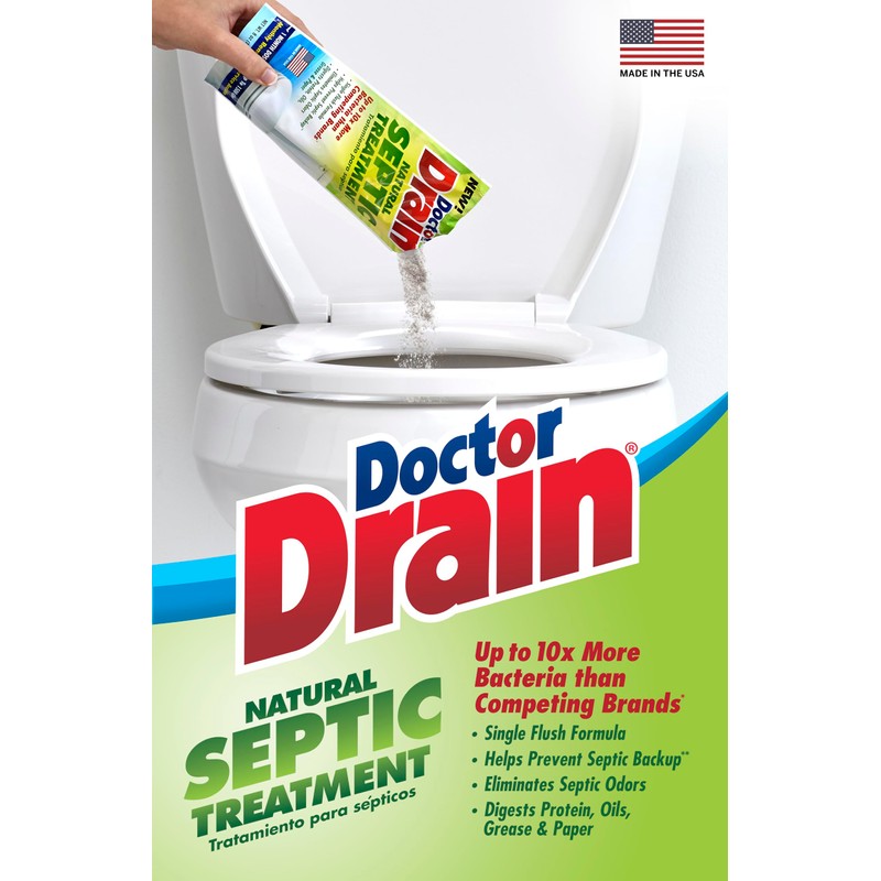 Doctor Drain Monthly Natural Septic Tank Treatment - One Flush