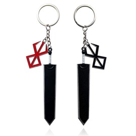 Berserker Guts Sword & Sacrifice Brand Keychain Set - Berzerk Manga Charms - Gift for Men and Fans