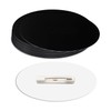 Oval Name Badge Blanks with Pin - 10 Pack (Black)