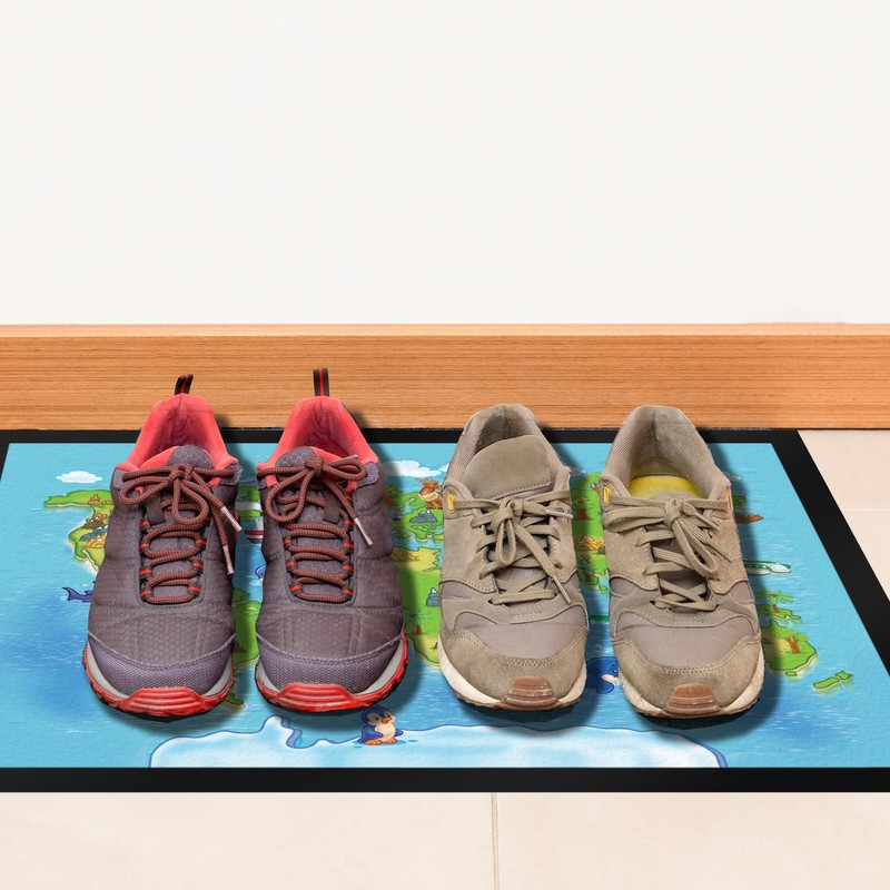 trendaffe - Children's World Map - Our Earth Door Mat