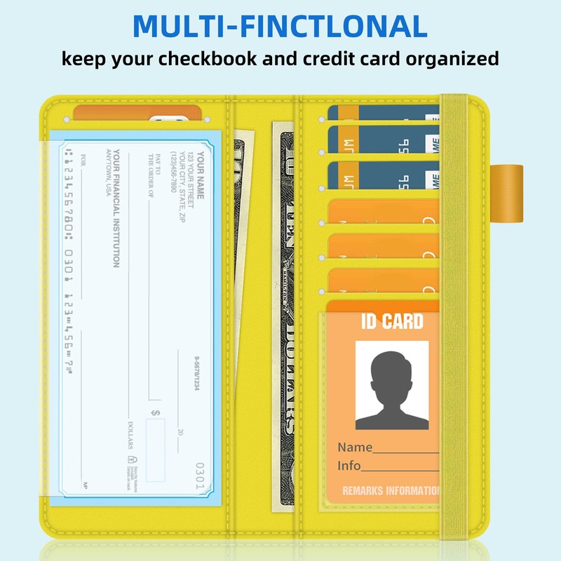 bvya 2 PCS Checkbook Covers for Men & Women with