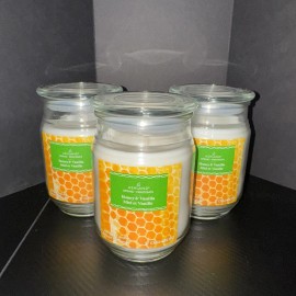 Ashland Lot Of 3 “17 Oz” Honey & Vanilla Scented Jar Candle by Ashland Discontinued New