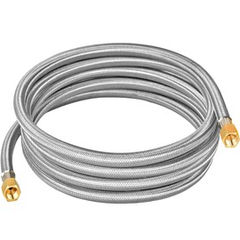onlyfire 12 Ft Propane Hose Extension with 3/8" Female Flare on Both Ends, Stainless Braided Propane Gas Line Pipe for RV, Gas Grill, Fire Pit, Heater,Propane Tank,etc