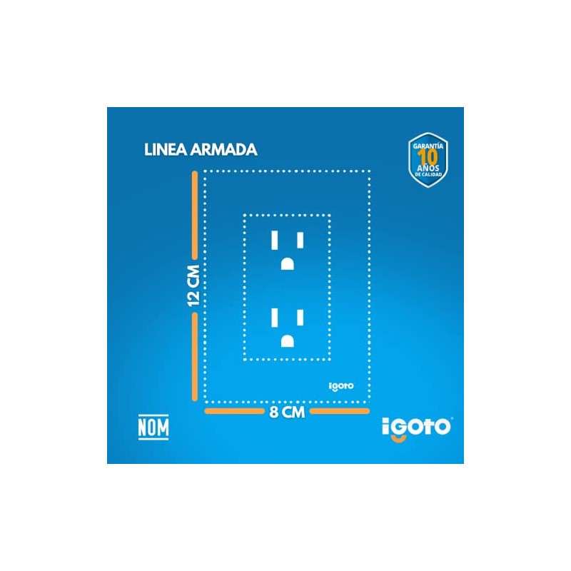 iGoto PA105/2-B Contacto Doble, Blanco, Zurich,,, pack of/paquete de 1