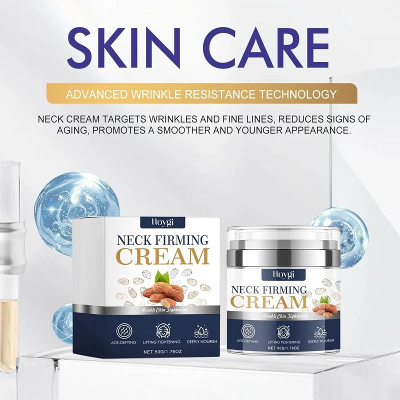 Crema Hidratante Facial Para Cuello Con Colágeno, Hialurónic