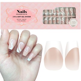 INTOBAS Pack of 160 Nude Square False Nails