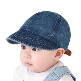 Kids Toddler Baseball Hat Baby Children's Washed Vintage Cowboy Visor Cap Adjustable Trucker Infant Sun Protection Hats Peak Outdoor Football Sports Snapback School Summer Caps for Boys Girls Aged 2-4