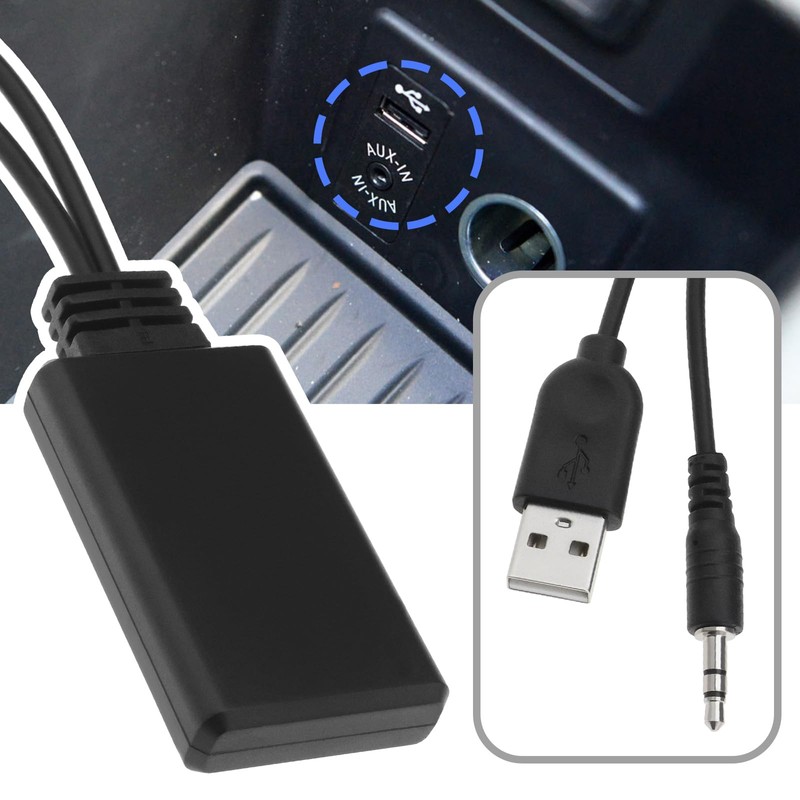 eMagTech Car Bluetooth 5.0 Receiver Bluetooth AUX Adapter 5-12V 3.5mm/0.14in