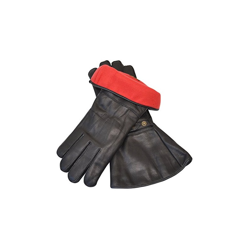Goldtop Classic Fleece Lined CE APPROVED Leather Motorcycle Gauntlets -