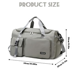 LIAMERHE 3 in 1 Sports Bag Women Men 42L Travel Bag with Shoe Compartment Wet Compartment Waterproof Training Bag Backpack with Shoe Bag Weekender Swimming Bag Fitness Bag for Travel Fitness Sports