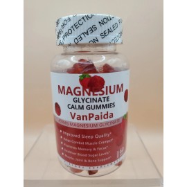 Vanpaida Magnesium Glycinate Calm Gummies 400mg Improve Sleep 60Ct Exp 12/2026