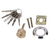 Mxfans Euro Single Copper Round Profile Rim Cylinder Cross Keyed