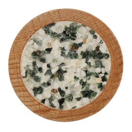 Indian Shelf 10 Packs Round Green White Luxury Cabinet Knobs Decorative Wood Stone Drawer Knobs and Pulls Cupboard Door Handle