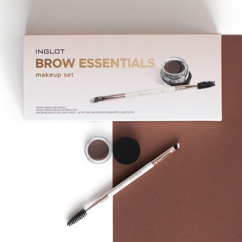 INGLOT COSMETTICO Eyebrow Set, 31T Angled Brush + Eyebrow Fixing