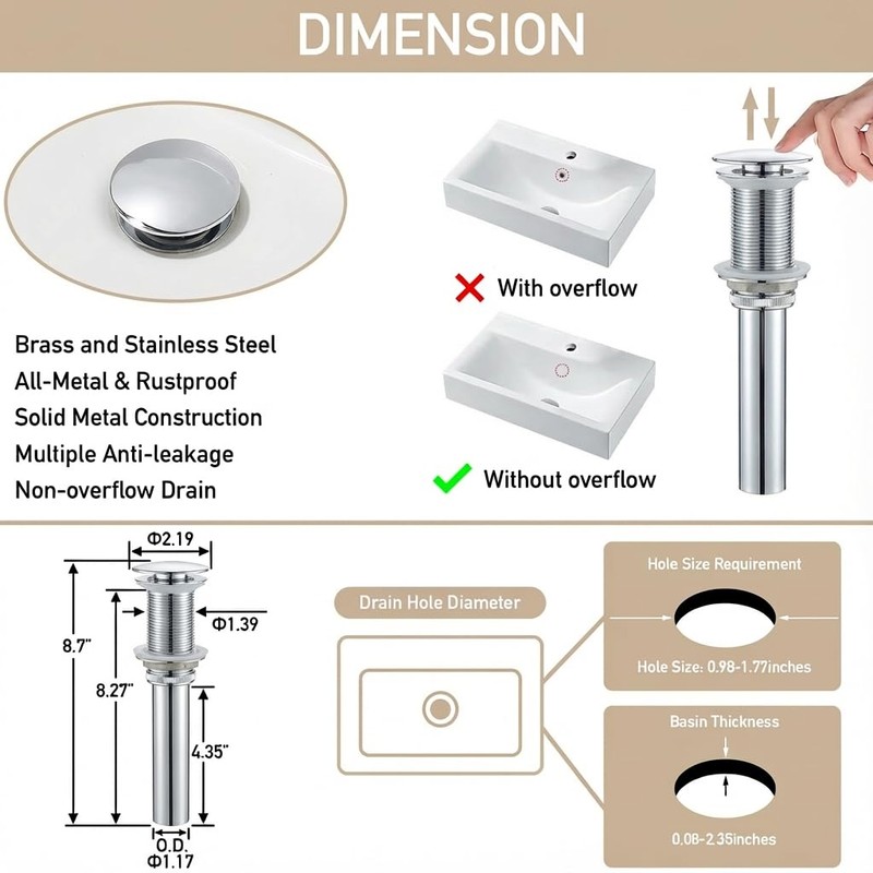 AVSIILE LED Bathroom Sink Faucet, Chrome Waterfall Single Hole Handle