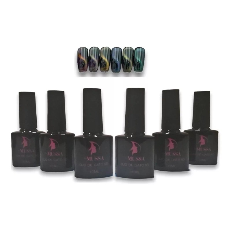 Mussa Gama 6pz Gel Efecto Ojo De Gato 9d Marca