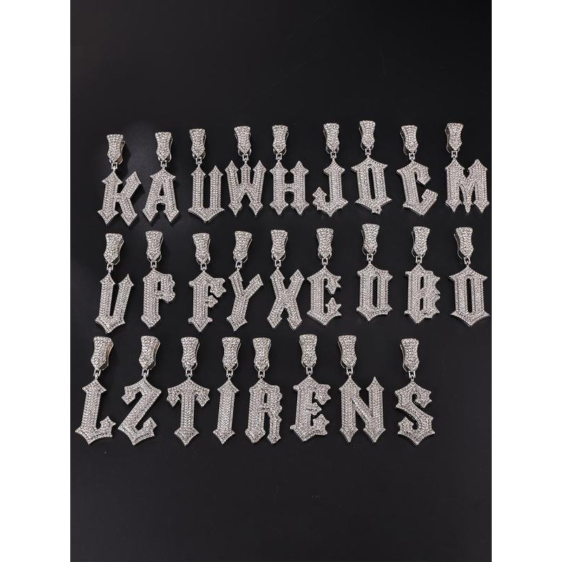 Men's Street Trend Rhinestone Chunky Chain Pendant Necklace, Stylish Exquisite