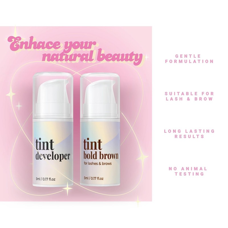 MIYA LASH Wimpernlift- und Augenbrauen-Laminierungsset mit Tönung, Dunkelbraun