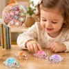 ElvenJoy 20Pcs Mini Turtles with Glitter and Glow Effect, Transparent