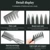 Professional Hair Styling Comb Set, Black, Wide Tooth Detangling Combs,