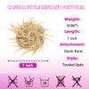 Tousled Updo Messy Bun Hair Pieces, Synthetic Wavy Extension Ponytail